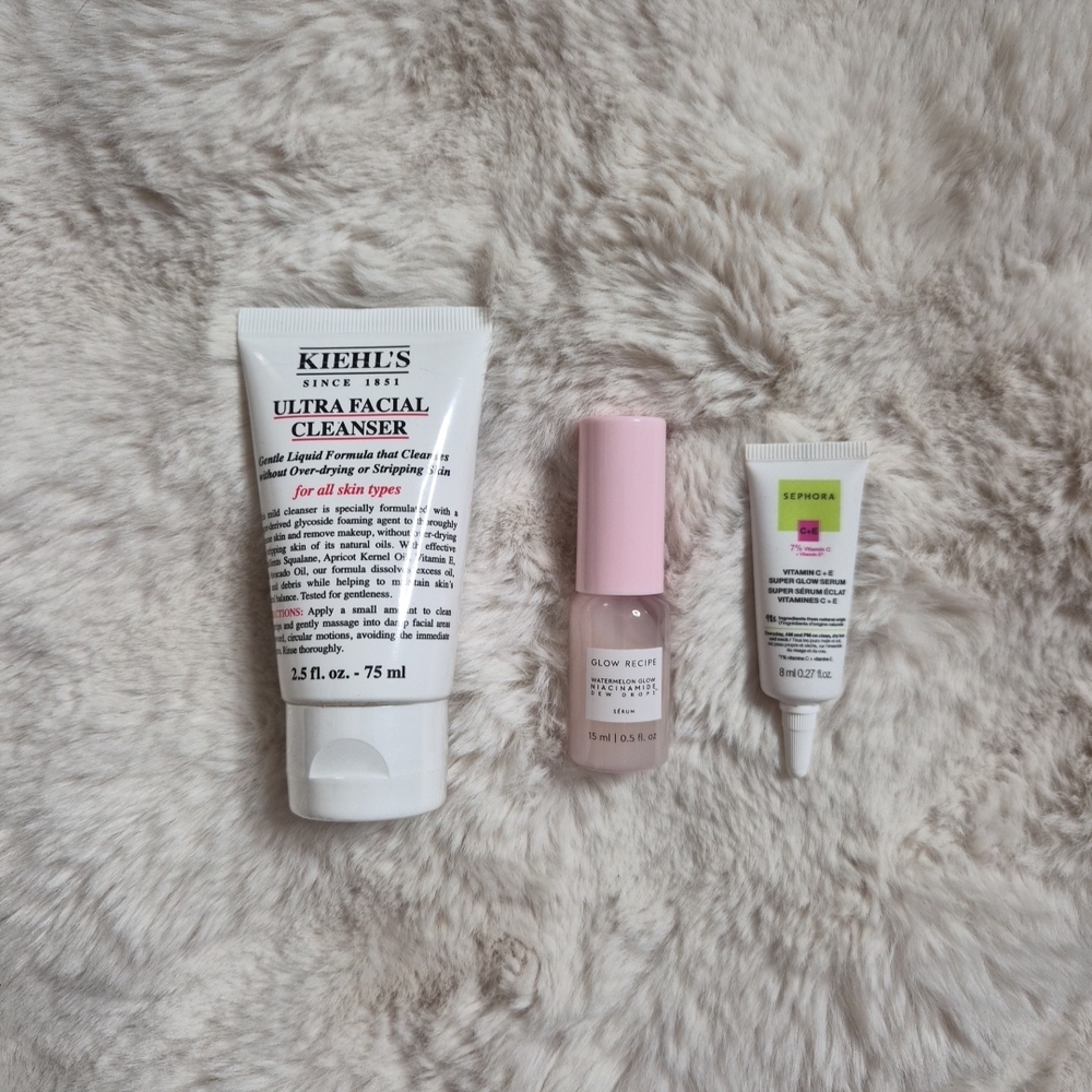 Beauty Bundle Skincare Glow Recipe Dew Drops Niacinamide Kiehl's Ultra Facial ✨️
